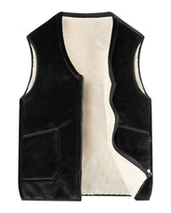 Big & Tall Men's Warm Padded Double-sided Lamb Velvet Vest L-6XL