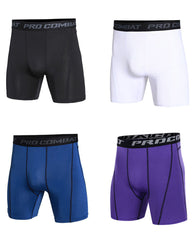 Big & Tall Men's Basketball Training Base High Elastic Quick-drying Five-point Fitness Pants S-3XL