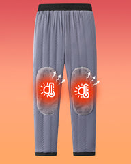 Big & Tall Men's Windproof And Cold-proof Thickened Outer Wear Knee Pads Warm Pants L-7XL