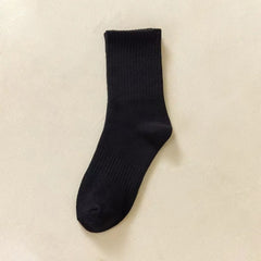 5 Pairs/10 Pairs Men/Women Solid Color Ankle Socks,  Black & White & Grey, Versatile Crew Socks For All Seasons, Fall