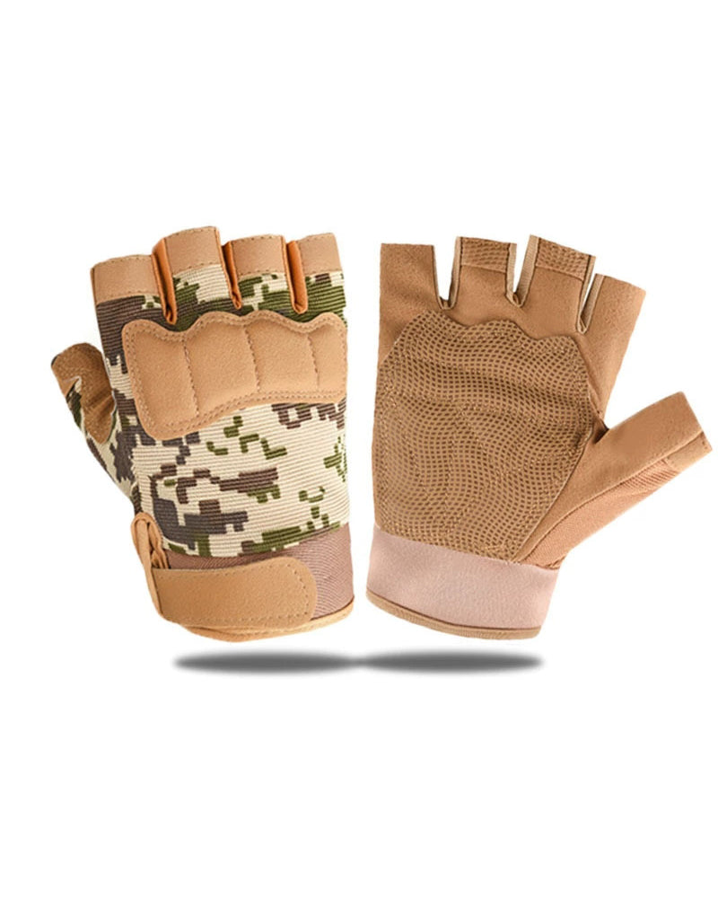 Half Finger Gloves Men's And Women's Military Fan Special Forces Camouflage Outdoor Riding Training