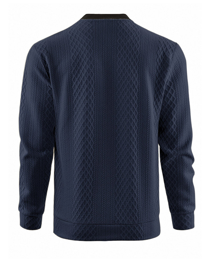 Big & Tall Men's Contrast Color Pullover Knit V-Neck Top S-3XL