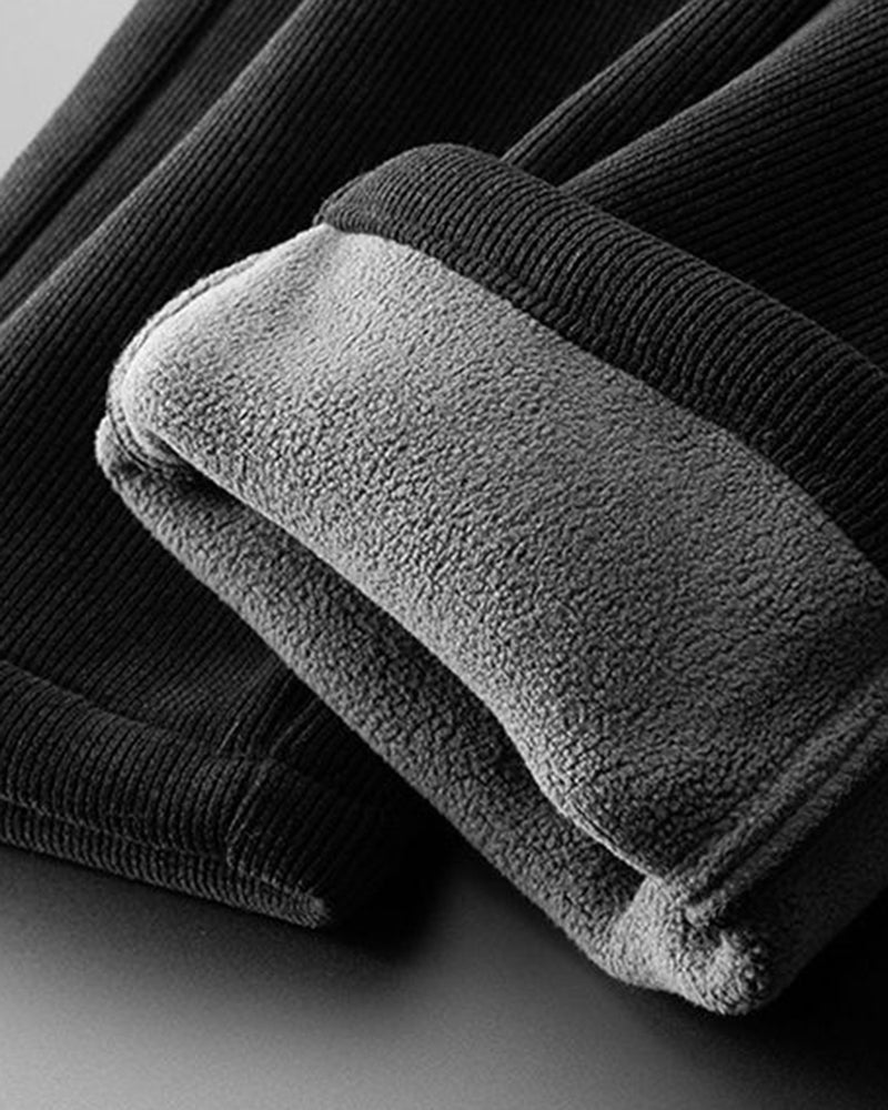 Big & Tall Men's Solid Color Thickened Loose Sports Pants Sweatpants M-5XL