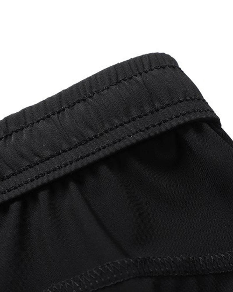 Men's Ice Silk Pants Capri Pants Sports Shorts Summer Stretch Air Conditioning Pants Breathable Loose Trendy All-match Large Size Pants