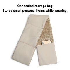 Water-repellent Solid Color Down Portable Storage Scarf