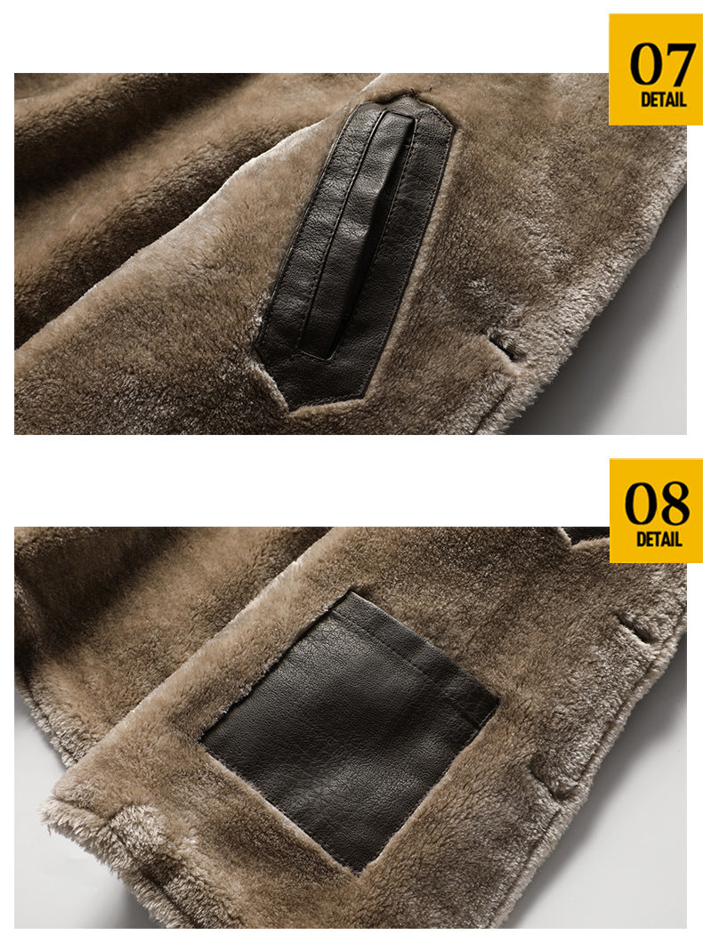 Big & Tall Men's Thickened Large Laps Suit Motorcycle Jacket S-4XL