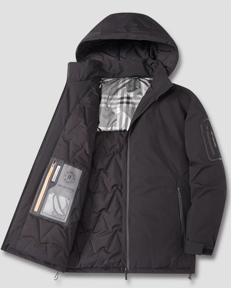Big & Tall Men's Graphene Down Hooded Cotton-padded Jacket Coat L-6XL