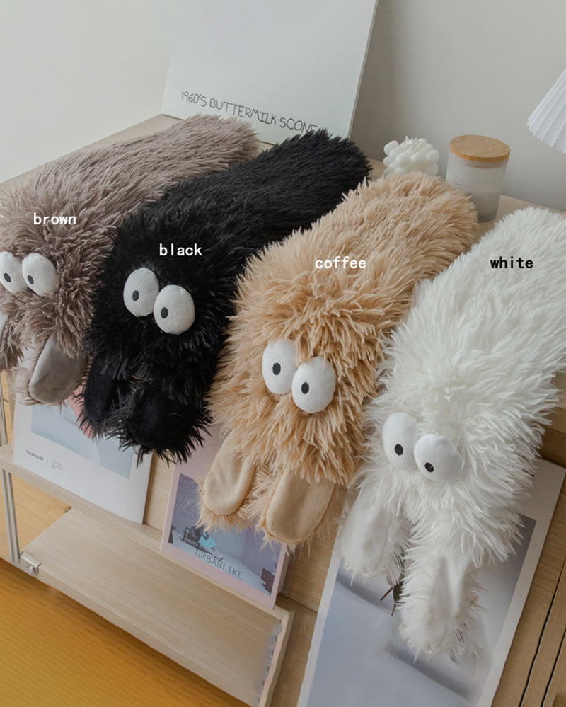 Big Eyes Lamb Fleece Floor Socks Indoor Anti-Slip Snow Socks
