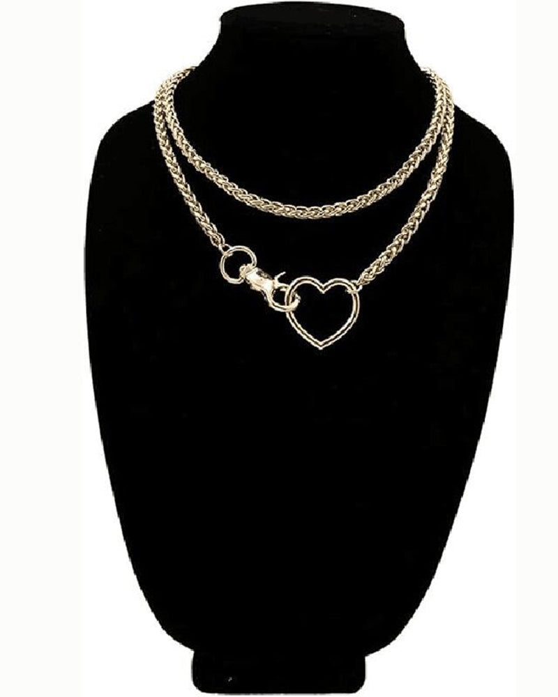 Heart-shaped Multilayer Cuban Necklace