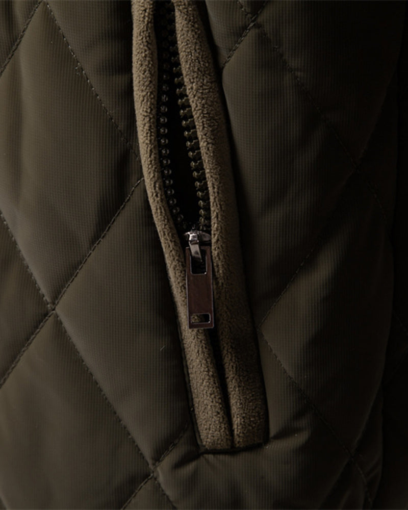 Big & Tall Men's Thickened Jacket Raglan Sleeve Quilted Jacket S-2XL