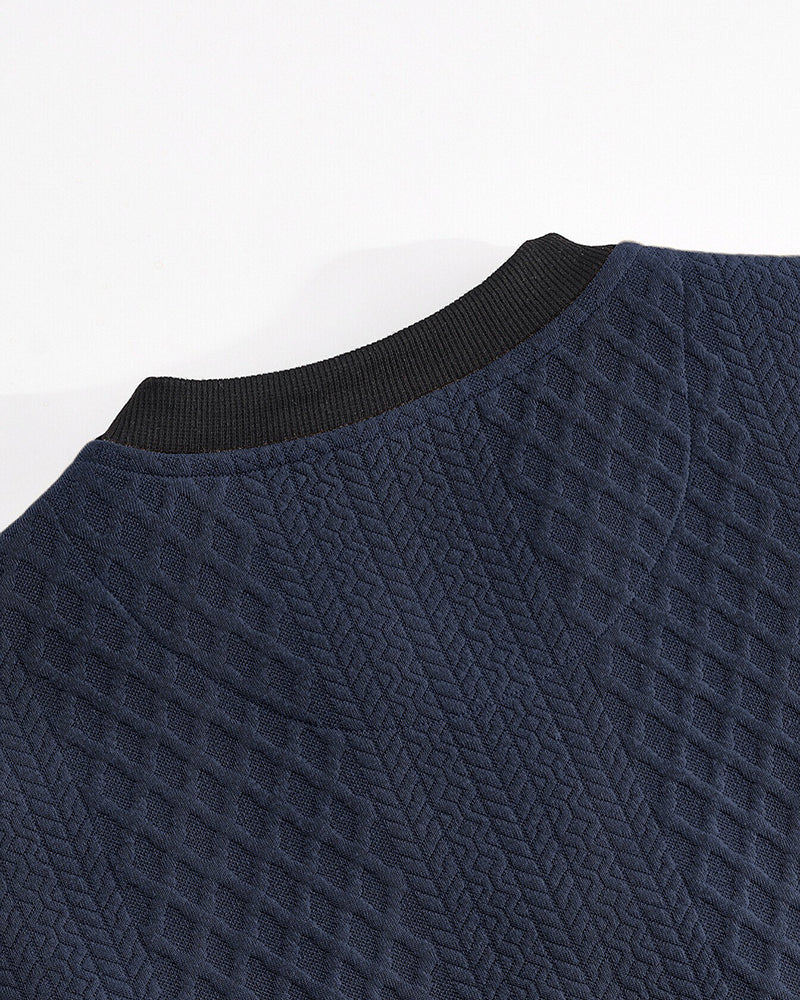 Big & Tall Men's Contrast Color Pullover Knit V-Neck Top S-3XL