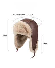 PU Thick Warm Ear Protection Cap