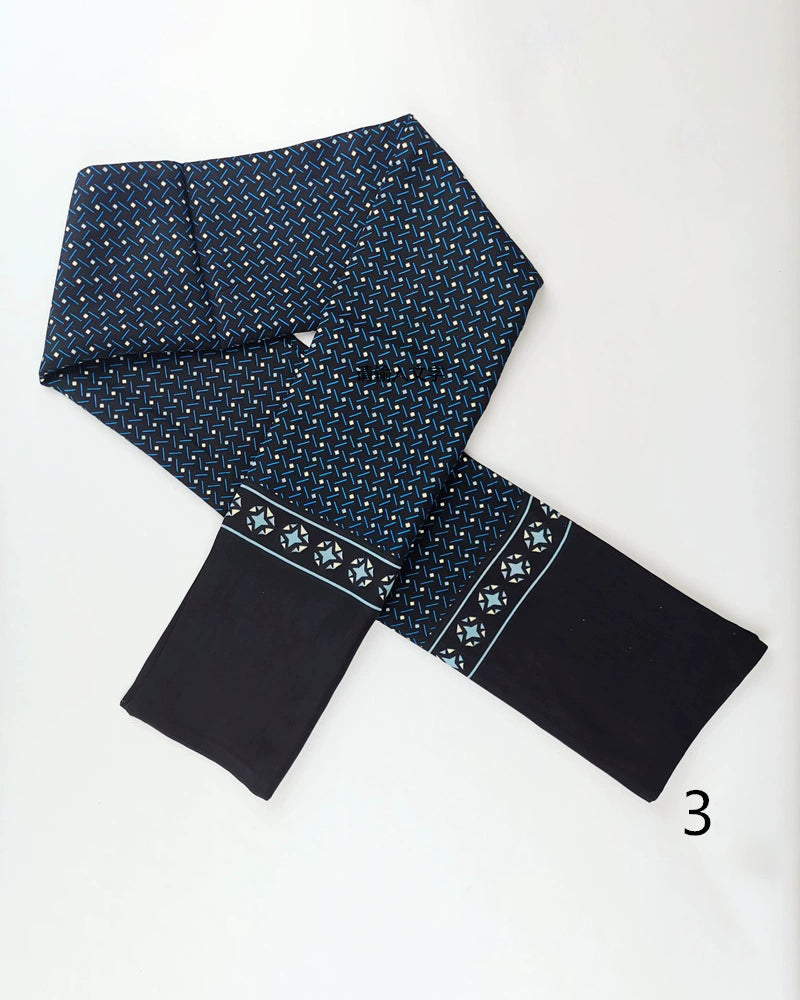 Men's Business British Silk Scarf Washed Velvet Long Scarf Suit Scarf