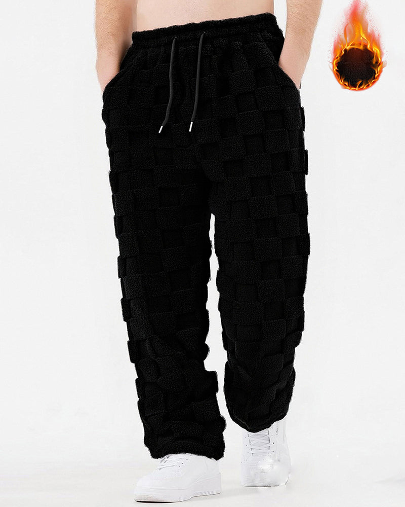 Big & Tall Men's Mao Mao Square Warm Straight Pants S-3XL