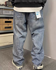 Big & Tall Men's Japanese Vintage Washed Jeans  M-8XL