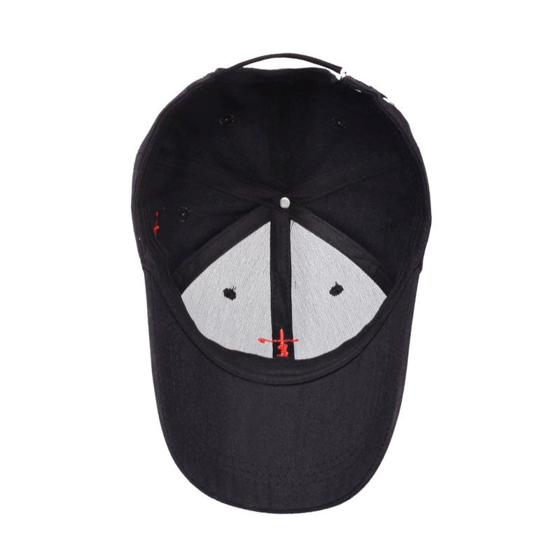 Embroidered English Cross Sword Casual Baseball Cap