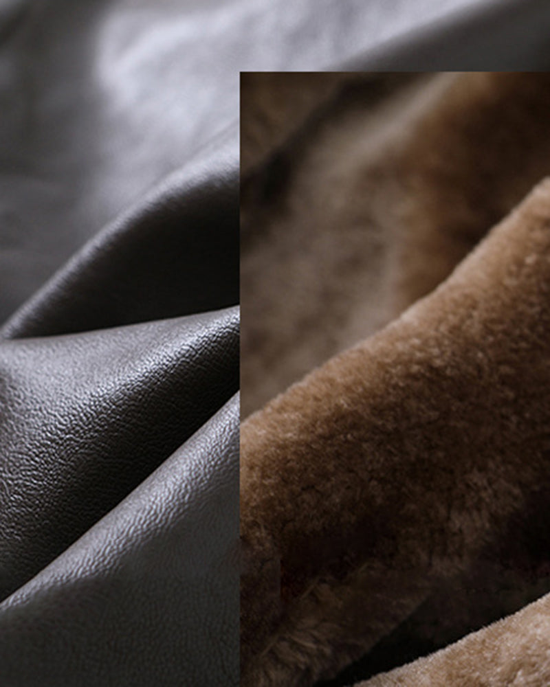 Big & Tall Men's Warm Padded Lapel Fur Collar Detachable Jacket Coat M-3XL