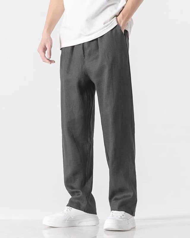 Big & Tall Men's Linen Ultra-thin Breathable Trousers M-5XL