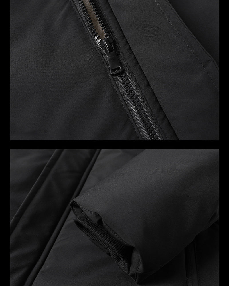 Solid Color Thickened Lamb Fleece Cotton-padded Jacket L-8XL