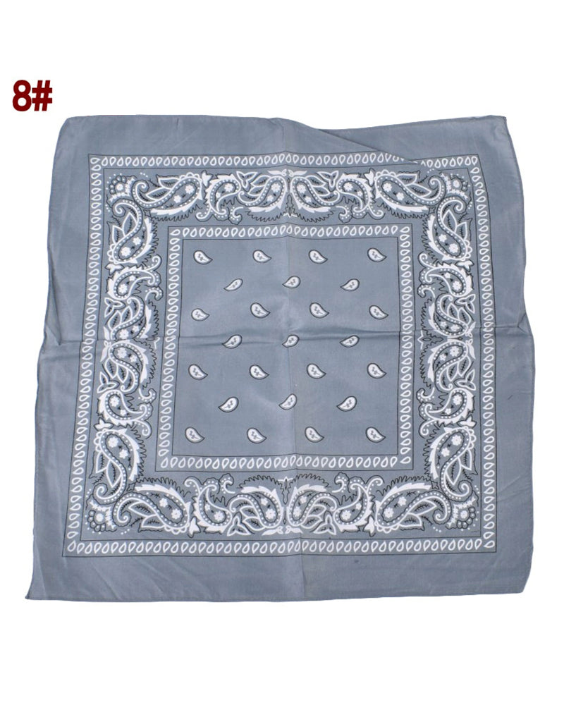 Cashew Flower Paisley Pattern Hip Hop Multifunctional Printed Small Square Scarf