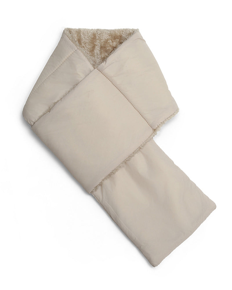Water-repellent Solid Color Down Portable Storage Scarf