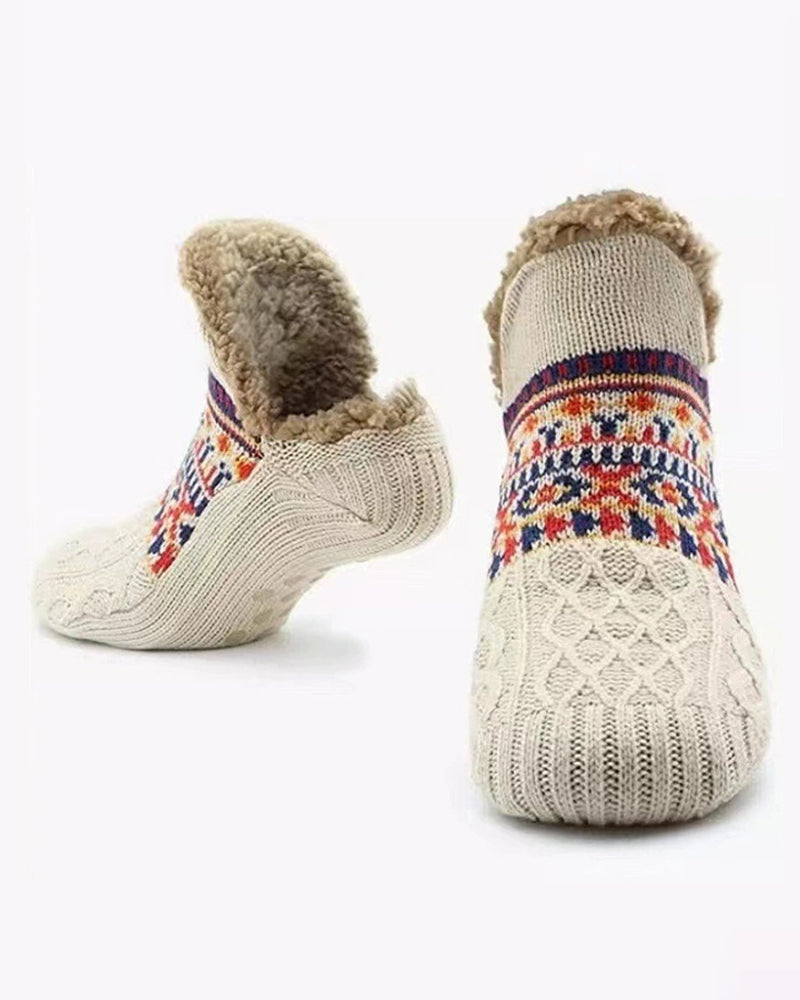 Winter Lamb Velvet Padded Home Floor Socks