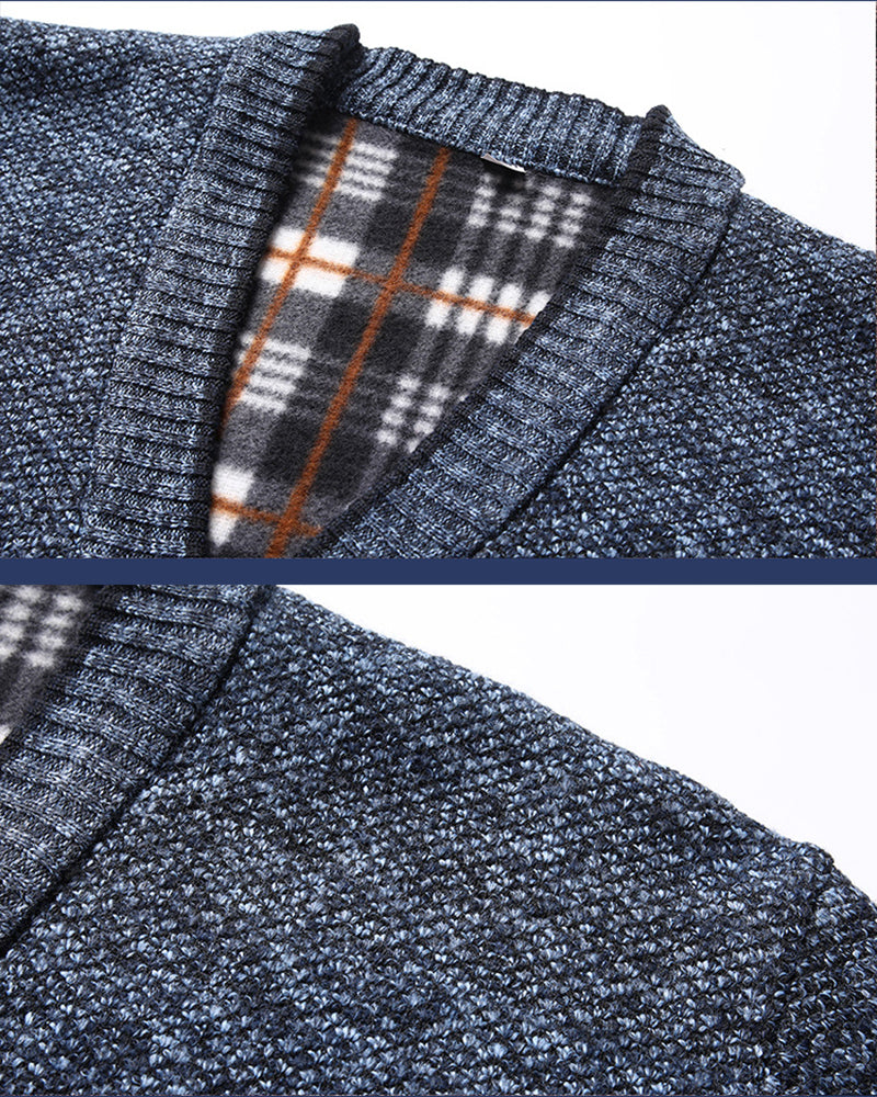 Thickened Knit Button Cardigan Sweater M-3XL