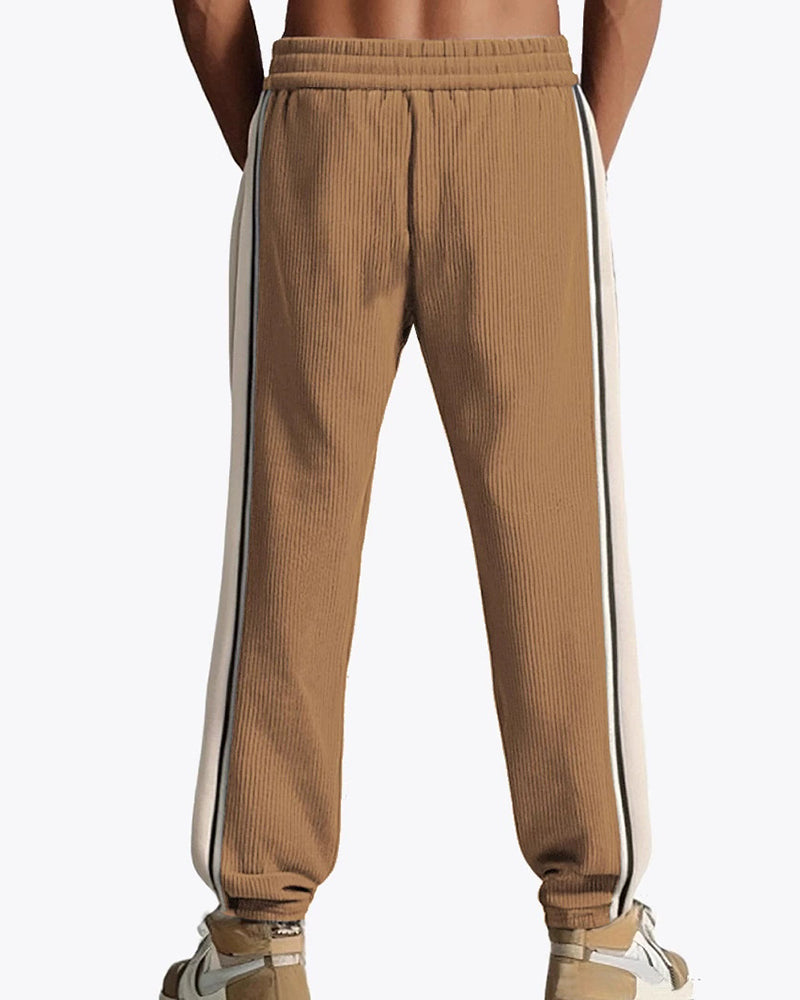 Big & Tall Men's Simple Strip Corduroy Sports Pants S-3XL