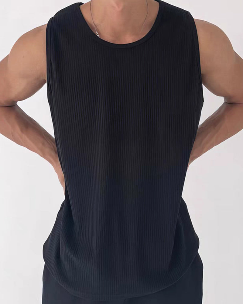 Big & Tall Men's U-Shroup Waffles Jacquard Knit Vest M-3XL