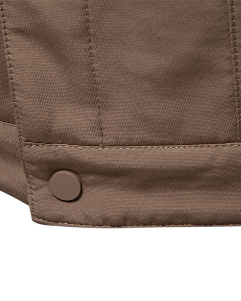 Big & Tall Men's Lamb Wool Patchwork Jacket Coat S-2XL