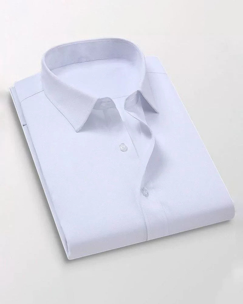 Big & Tall Men's Business Solid Color Long Sleeve Shirt  S-8XL