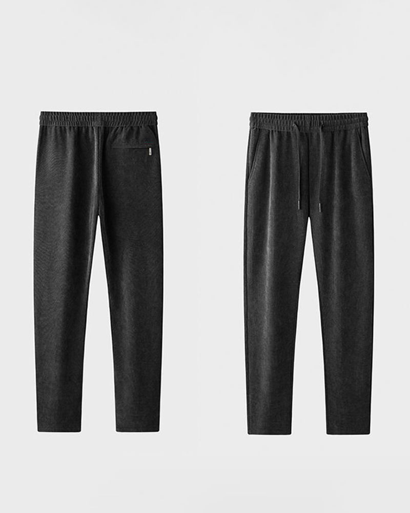 Big & Tall Men's Solid Color Thickened Loose Sports Pants Sweatpants M-5XL