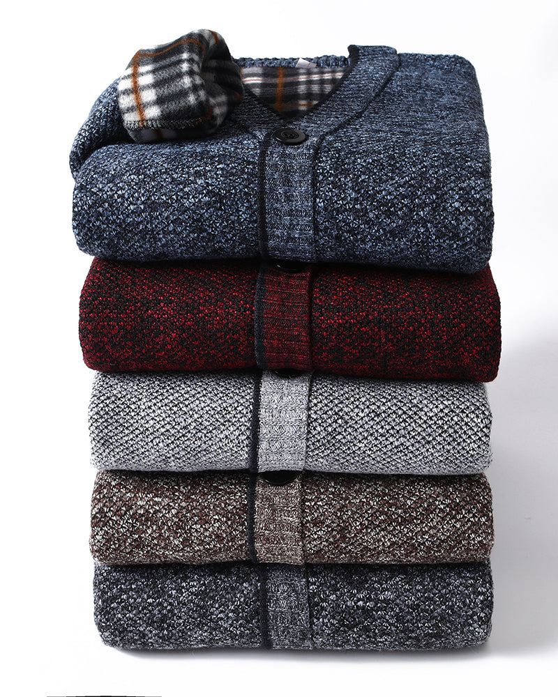 Thickened Knit Button Cardigan Sweater M-3XL