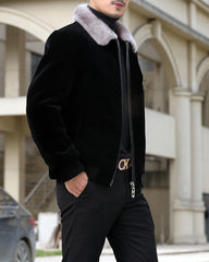 Big & Tall Men's Thickened Mink Laps Men's Jacket L-4XL