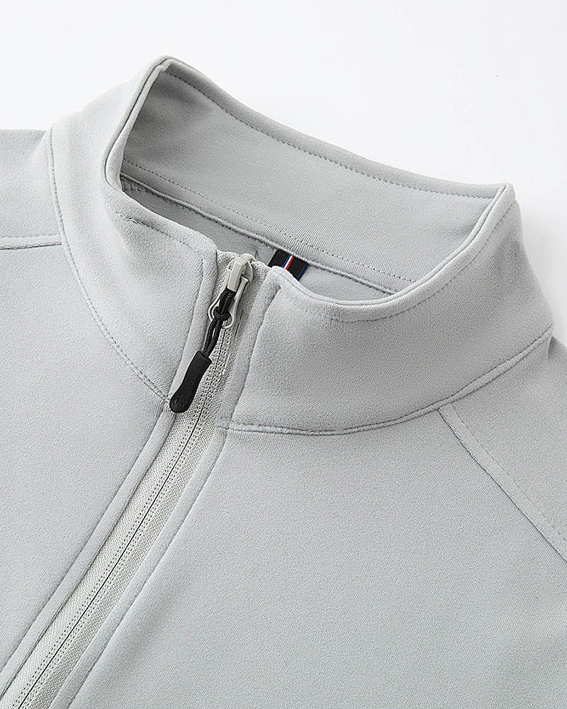 Big & Tall Men's Velvet Stand Collar Half Zipper High Collar Sweater M-4XL