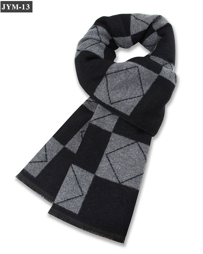 Men's Scarf Wool Blend Check Scarf