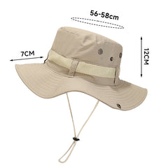 Hiking Mountaineering Hat Men's Big Hat Sunscreen Fisherman Hat Women's Outdoor Fishing Hat Western Cowboy Sunshade Hat