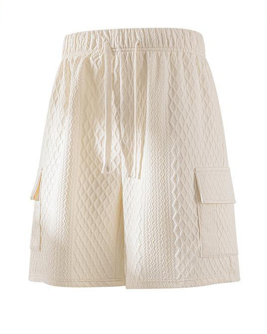 Men's Large Size Polo Shirt Set Breathable/Comfortable/Loose/Jacquard/High Fashion Summer New Casual Trendy Short Sleeve Shorts Two-piece Set