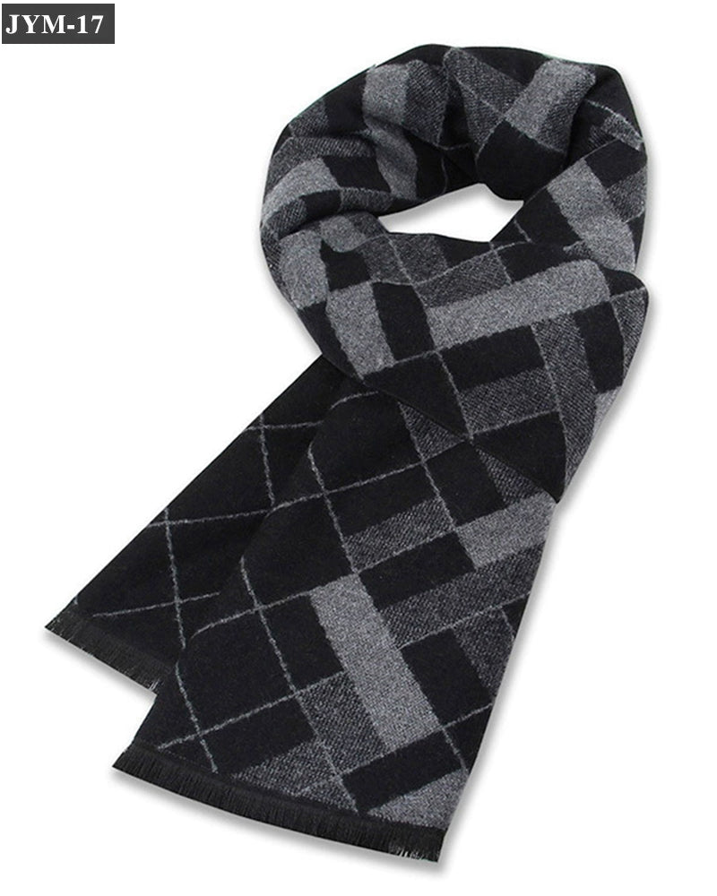 Men's Scarf Wool Blend Check Scarf