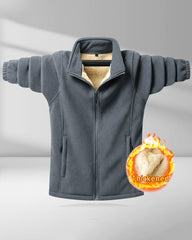 Big & Tall Men's Fleece Solid Color Zip Jacket Coat M-8XL