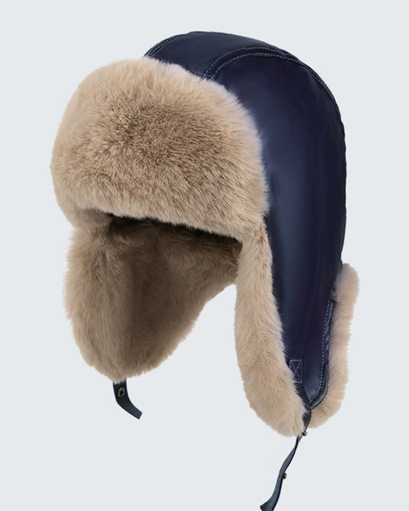 PU Thick Warm Ear Protection Cap