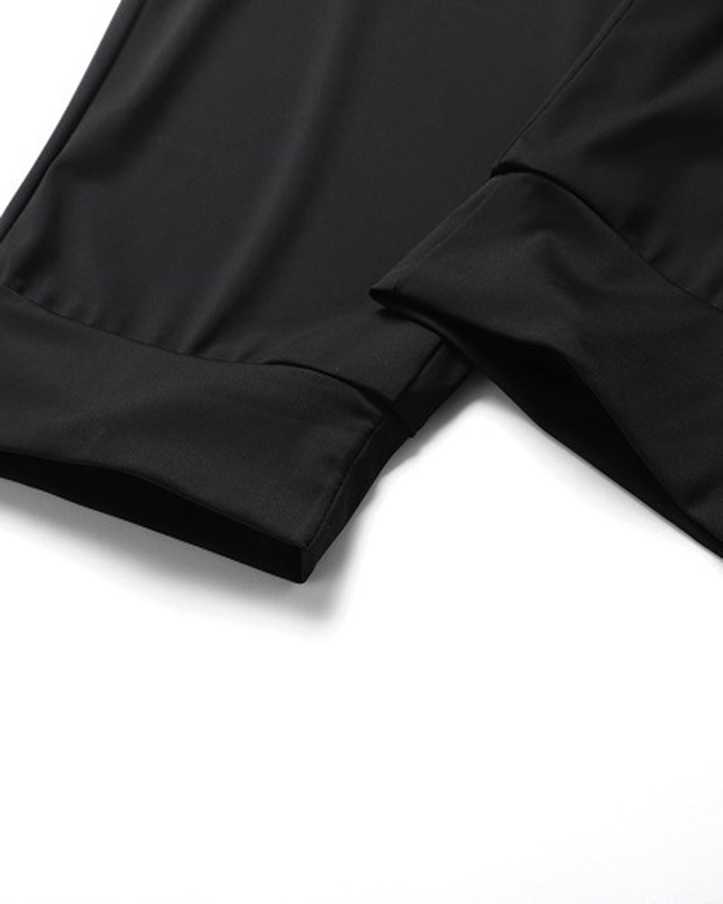 Men's Ice Silk Pants Capri Pants Sports Shorts Summer Stretch Air Conditioning Pants Breathable Loose Trendy All-match Large Size Pants