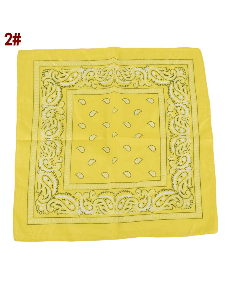 Cashew Flower Paisley Pattern Hip Hop Multifunctional Printed Small Square Scarf