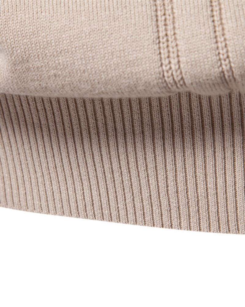 Big & Tall Men's Simple Jacquard Saffiano Crewneck Pullover Sweater S-2XL