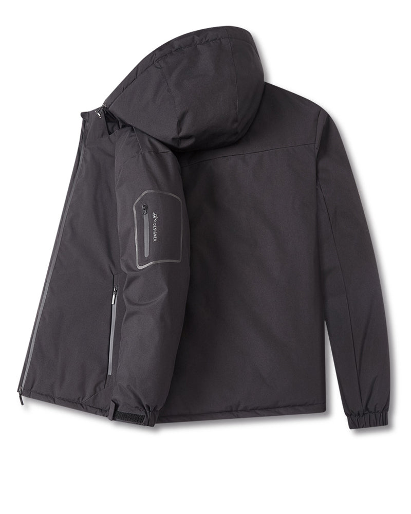 Big & Tall Men's Graphene Down Hooded Cotton-padded Jacket Coat L-6XL