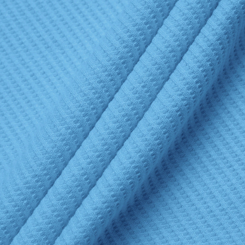 S-3X Solid Color Lash Texture Short-Sleeve Polo Shirt