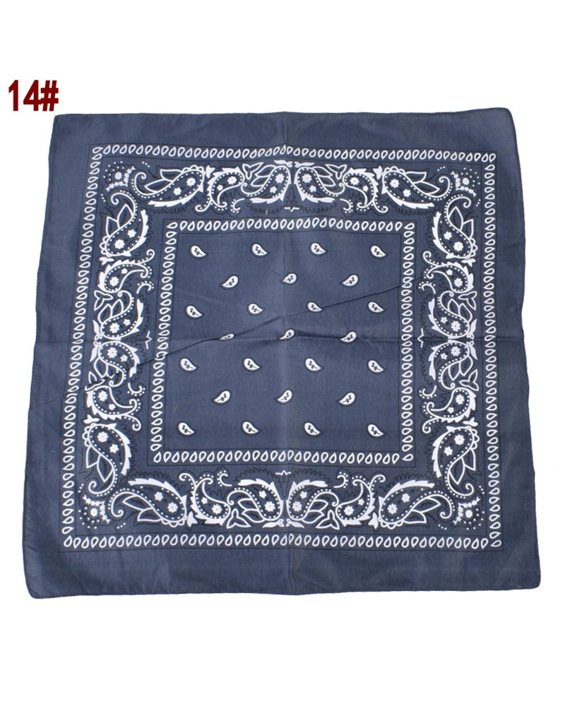 Cashew Flower Paisley Pattern Hip Hop Multifunctional Printed Small Square Scarf