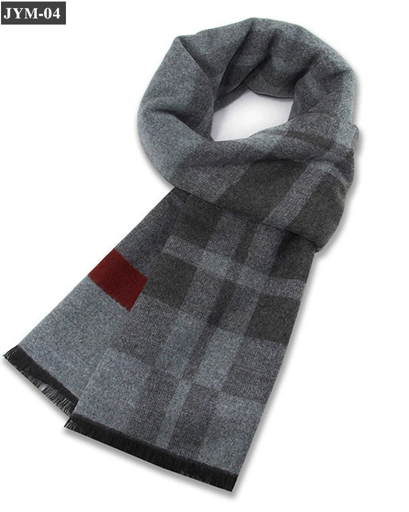 Check Wool Blend Scarf