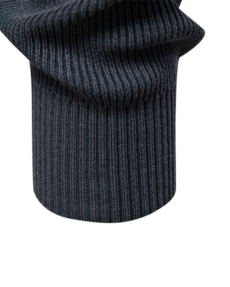 Big & Tall Men's Business Solid Color Crewneck Sweater S-2XL