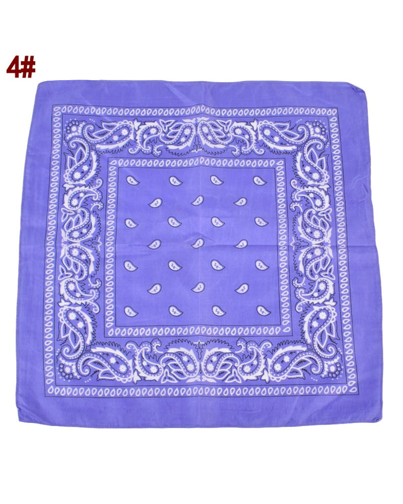 Cashew Flower Paisley Pattern Hip Hop Multifunctional Printed Small Square Scarf